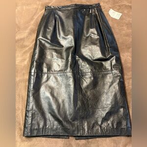 Comint Black Leathet Skirt, Sz 5/6
